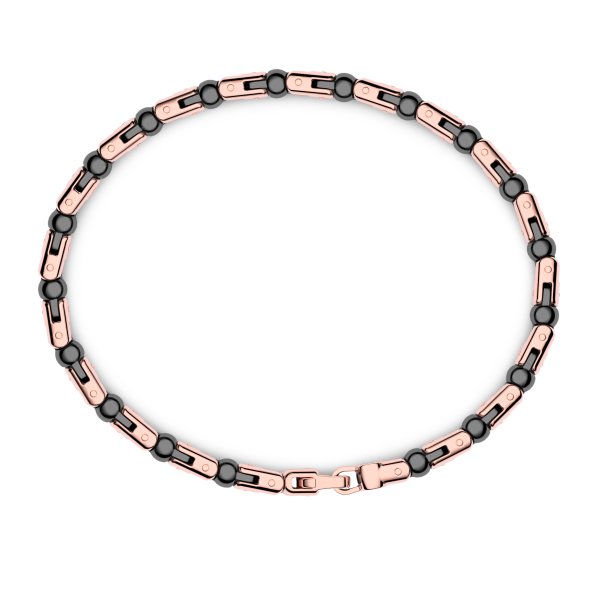 Zancan-Armband aus 18 Karat Gold und schwarzer Keramik
