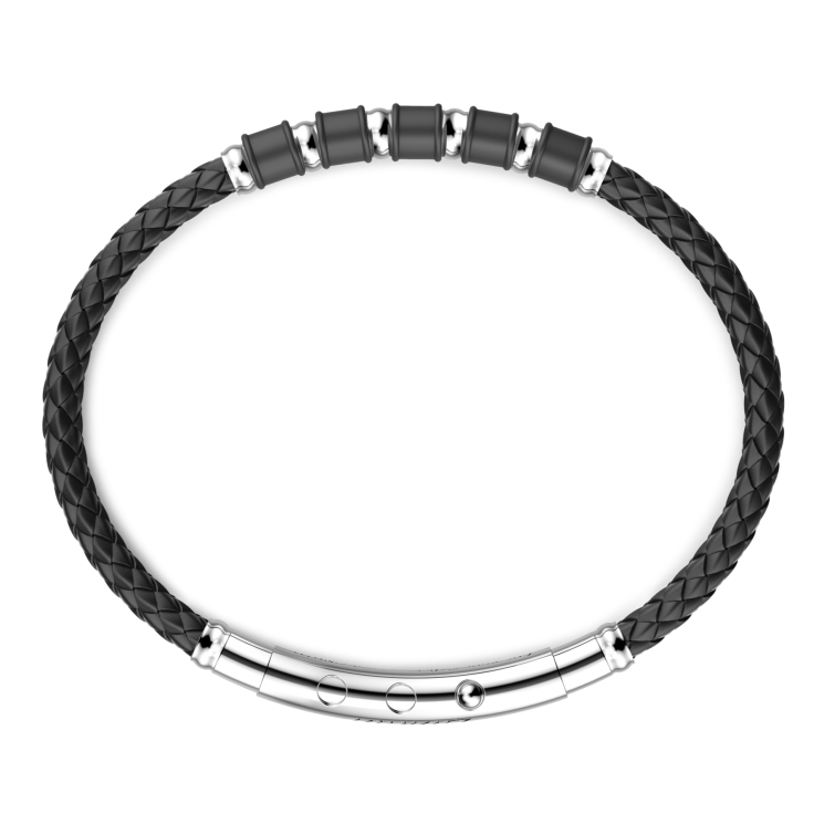 Bracciale Zancan in titanio, argento e silicone