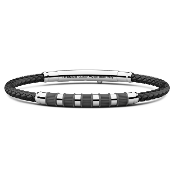 Bracciale Zancan in titanio, argento e silicone