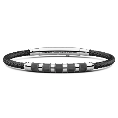 Zancan-Armband aus Titan, Silber und Silikon