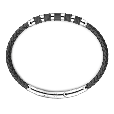 Zancan-Armband aus Titan, Silber und Silikon