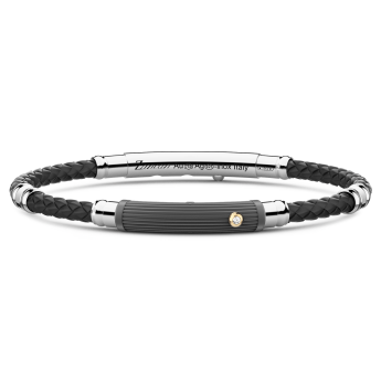 Bracciale Zancan in titanio, argento e silicone
