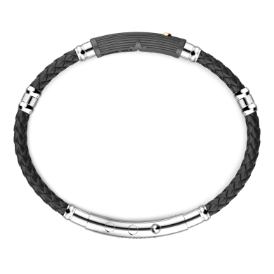Zancan bracelet in titanium, silver and silicone