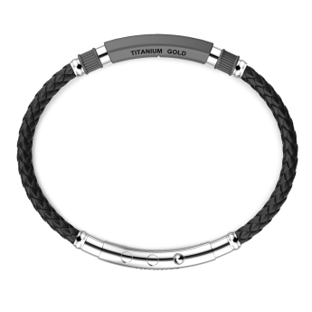 Pulsera Zancan de titanio, plata y silicona 2