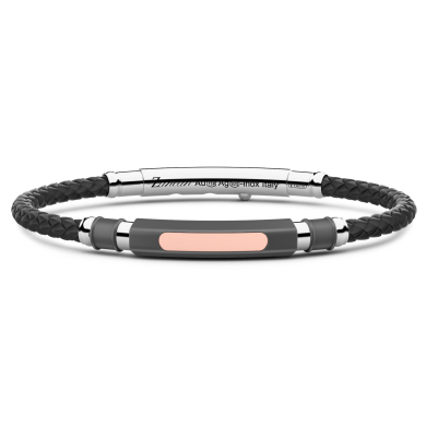 Bracciale Zancan in titanio, argento e silicone
