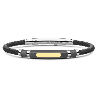 Bracelet Zancan en titane, argent et silicone