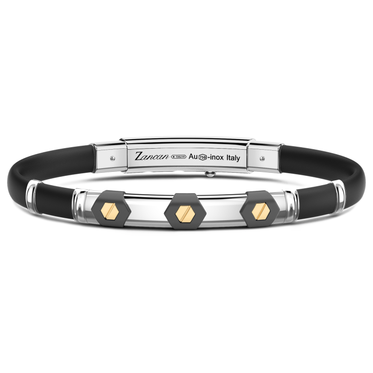 Zancan-Armband aus Titan, Silber und Silikon