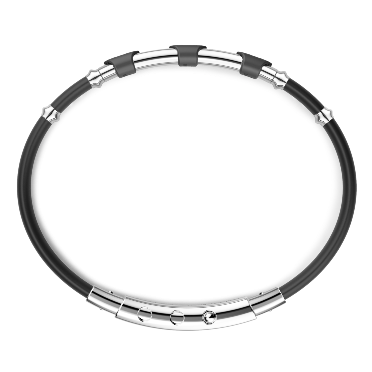 Zancan-Armband aus Titan, Silber und Silikon