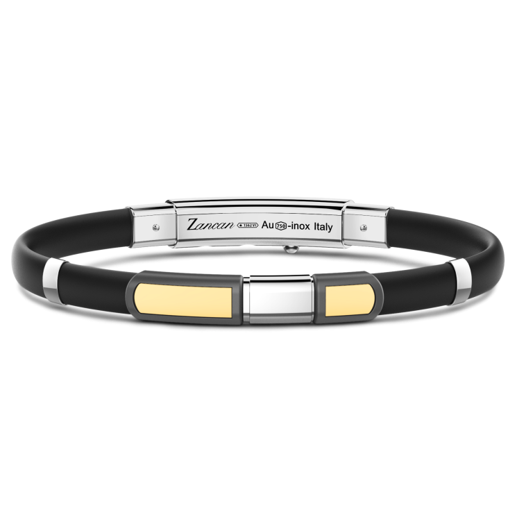 Bracciale Zancan in oro 18kt, titanio e argento