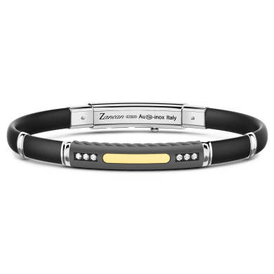 Bracelet Zancan en titane, argent et diamants blancs