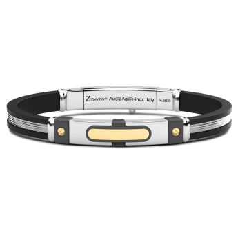 Bracciale Zancan in Oro 18kt, titanio e argento