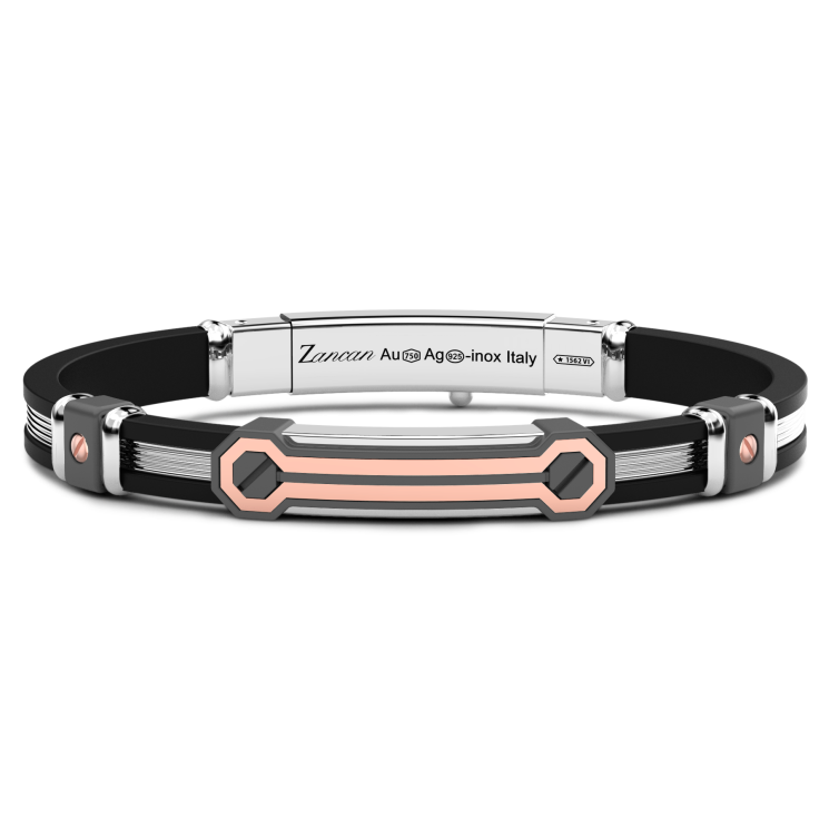 Zancan Armband aus 18 Karat Gold, Titan und Silber