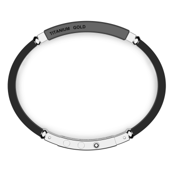 Pulsera Zancan en oro de 18 quilates, titanio, plata y diamantes negros 2