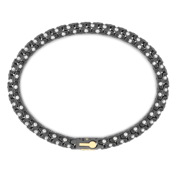 Pulsera Zancan de oro de 18 quilates, titanio y diamantes blancos 2