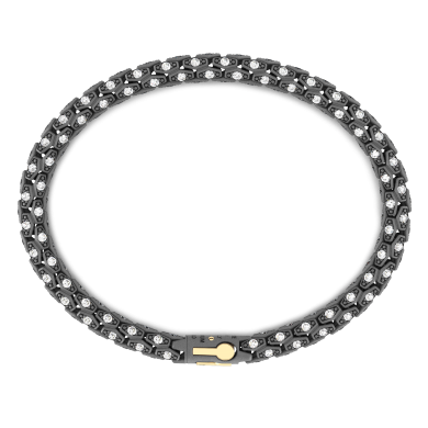 Zancan bracelet in 18k gold, titanium and white diamonds