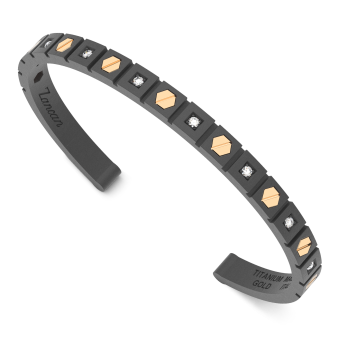Bracciale Zancan in oro 18kt, titanio e diamanti bianchi 2