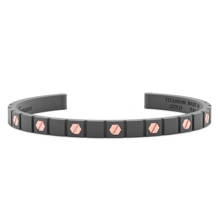 Zancan bracelet in 18k gold and titanium
