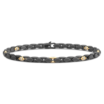 Zancan-Armband aus 18 Karat Gold, Titan und weißen Diamanten