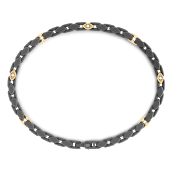 Zancan-Armband aus 18 Karat Gold, Titan und weißen Diamanten 2