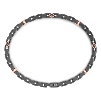 Zancan-Armband aus 18 Karat Gold, Titan und schwarzen Diamanten 2