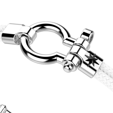 Pulsera Zancan de kevlar con grillo náutico de plata.