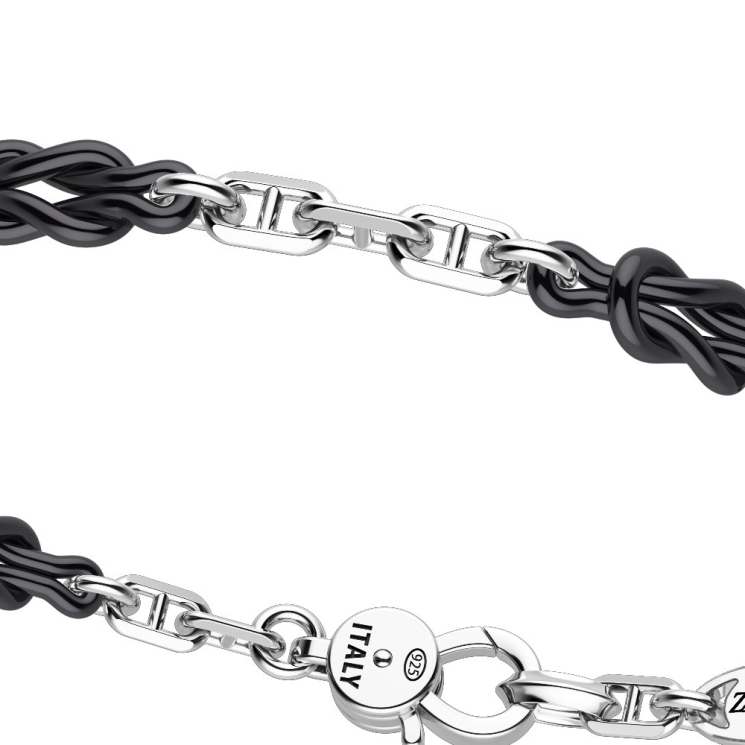 Zancan-Armband aus Silber mit Seemannsknoten.