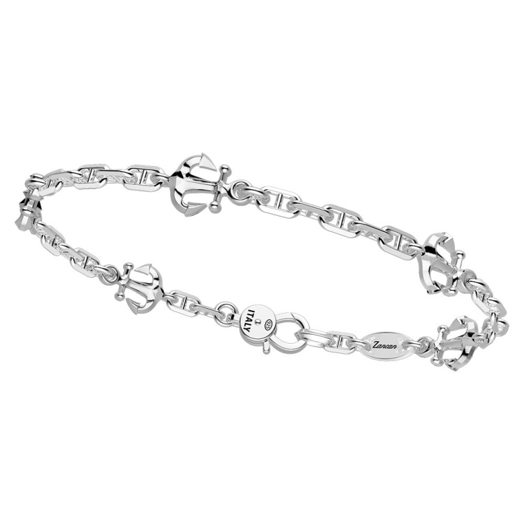Zancan-Armband aus Silber mit Ankern.