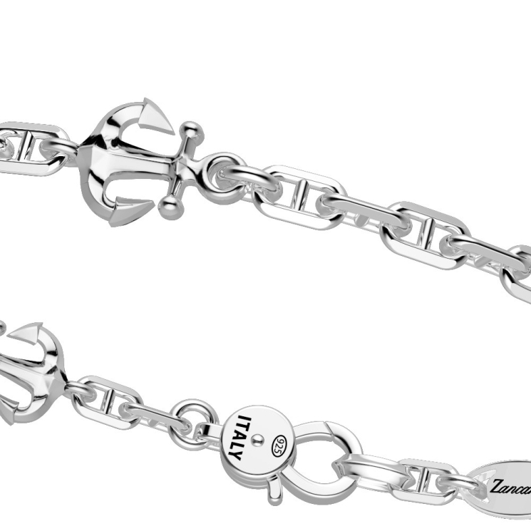 Zancan-Armband aus Silber mit Ankern.