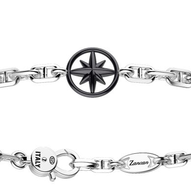 Zancan silver bracelet with wind rose.