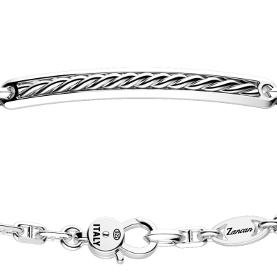 Zancan-Armband aus Silber mit Plakette.