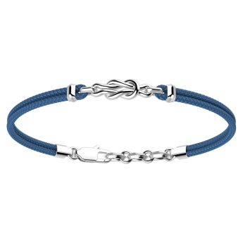 Pulsera Zancan de kevlar y nudo de plata. 2
