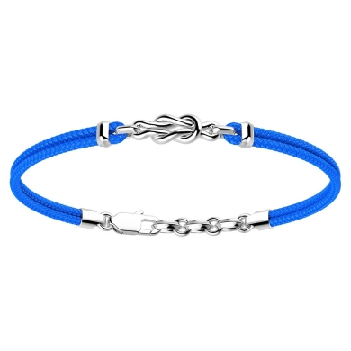 Pulsera Zancan de kevlar y nudo de plata.