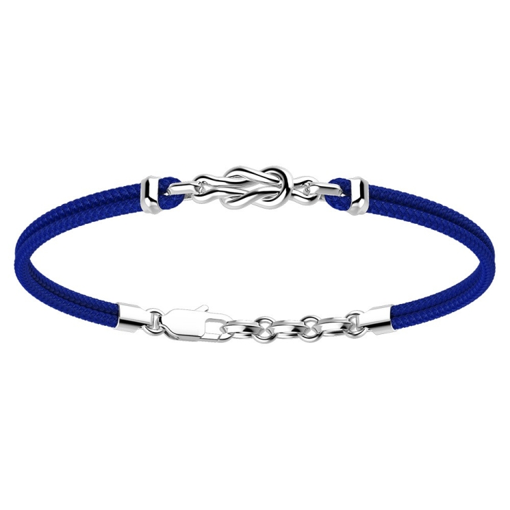 Bracciale Zancan in kevlar e nodo in argento.