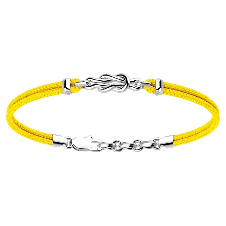 Bracciale Zancan in kevlar e nodo in argento.