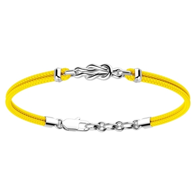 Bracciale Zancan in kevlar e nodo in argento.