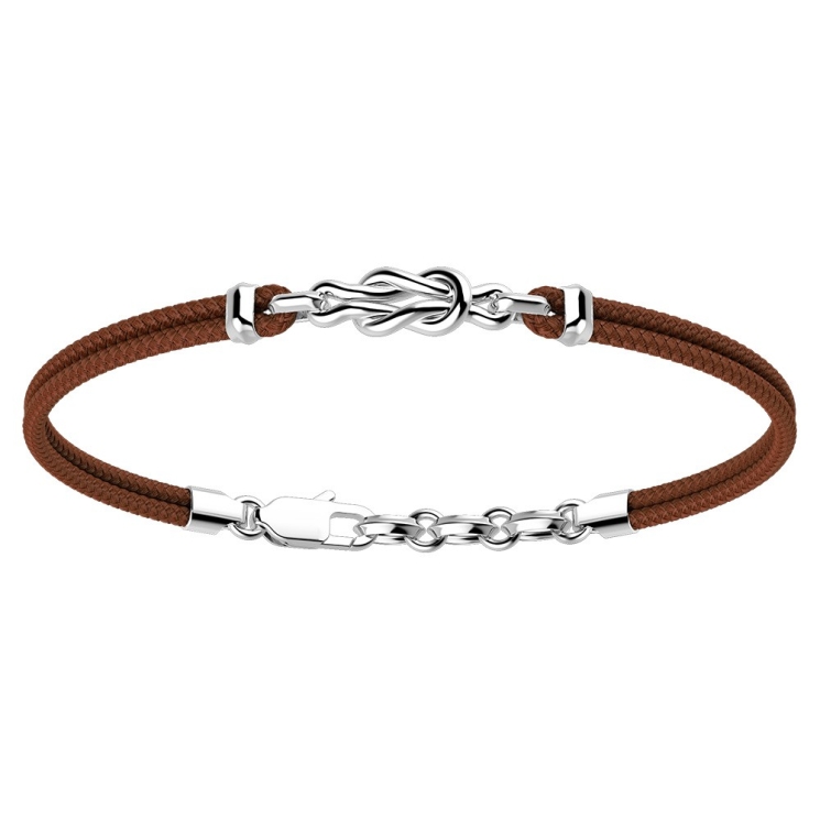 Bracciale Zancan in kevlar e nodo in argento.