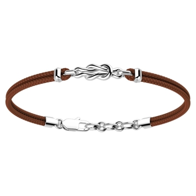 Pulsera Zancan de kevlar y nudo de plata.
