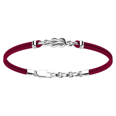 Zancan kevlar bracelet with silver knot.
