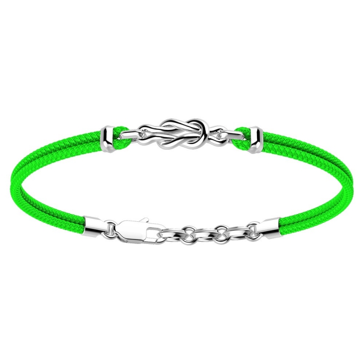 Pulsera Zancan de kevlar y nudo de plata.