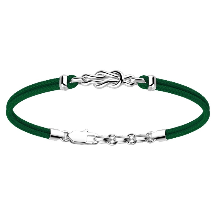 Bracciale Zancan in kevlar e nodo in argento.