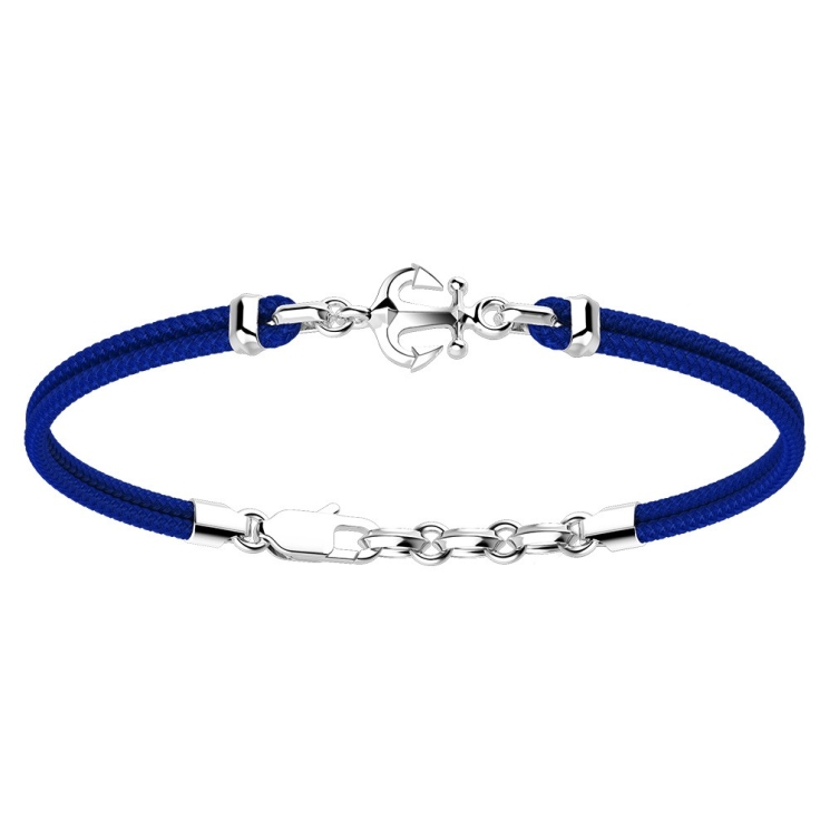 Bracciale Zancan in kevlar con ancora in argento.