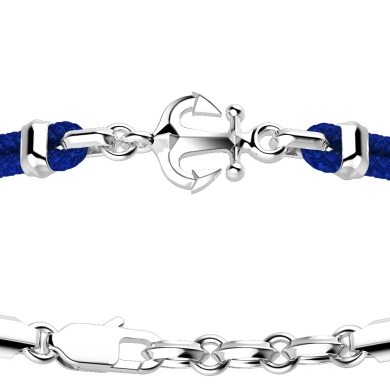 Bracciale Zancan in kevlar con ancora in argento.
