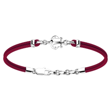 Zancan kevlar bracelet with silver anchor.