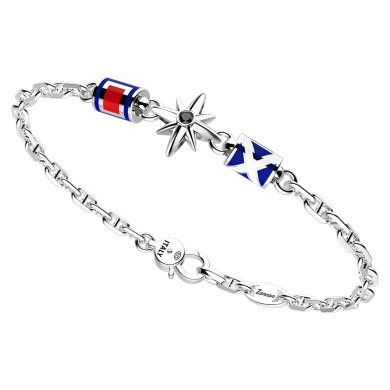 Zancan-Armband aus Silber mit Windrose.
