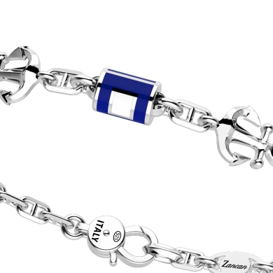 Zancan silver bracelet with nautical flags.