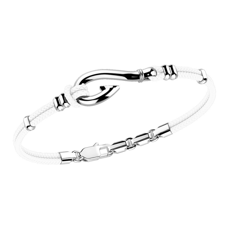 Bracciale Zancan in argento con amo in argento.