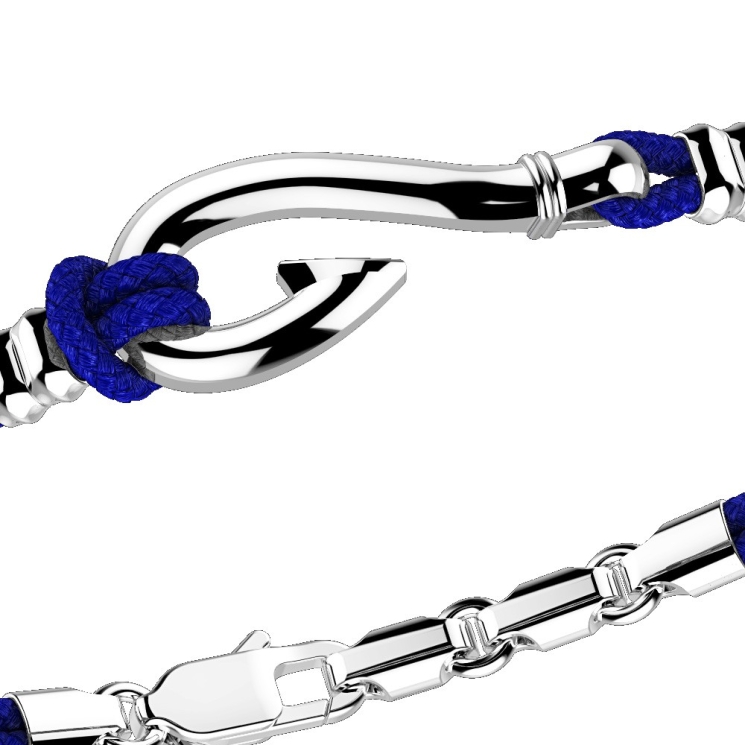 Zancan silver bracelet with silver hook.