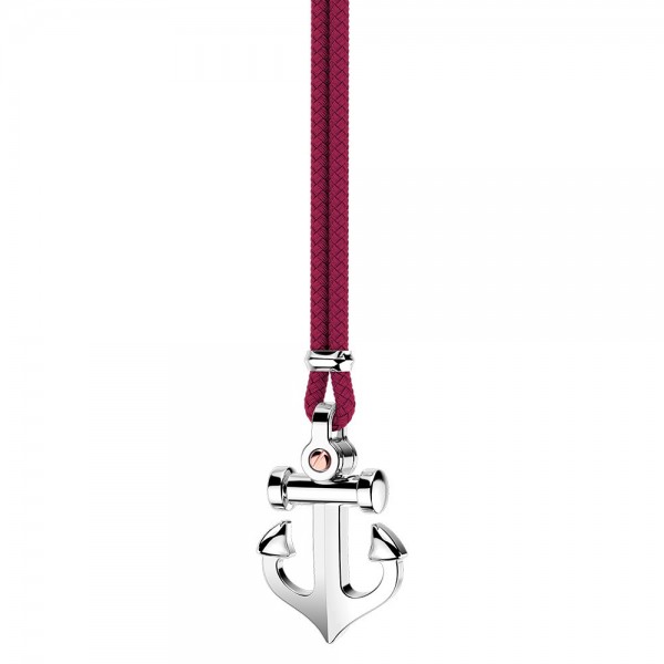 Zancan-Kette aus Kevlar mit Ankeranhänger aus Silber.