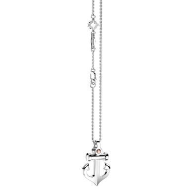 Zancan silver necklace with anchor pendant.