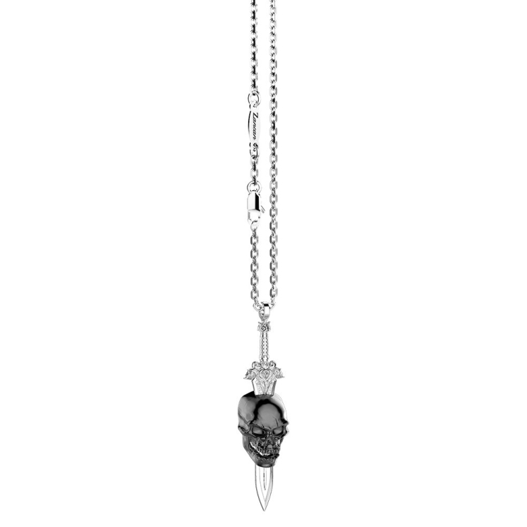 Collana Zancan in argento con teschio.